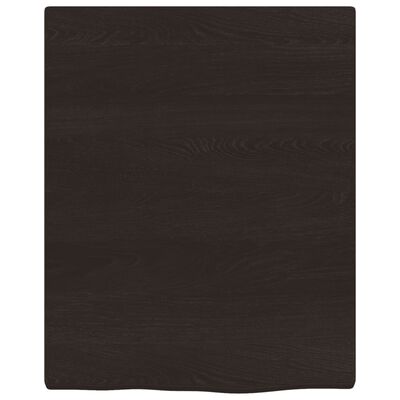 vidaXL Bathroom Countertop Dark Brown 40x50x2 cm Treated Solid Wood