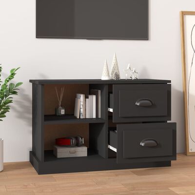 vidaXL TV Cabinet Black 73x35.5x47.5 cm Engineered Wood