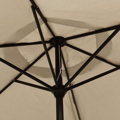 vidaXL Garden Parasol Taupe 200x224 cm Aluminium