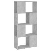 vidaXL Book Cabinet Room Divider Concrete Grey 60x24x124.5 cm