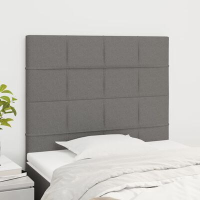 vidaXL Headboards 2 pcs Dark Grey 80 cm Fabric