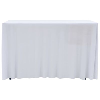 vidaXL 2 pcs Stretch Table Covers with Skirt 183x76x74 cm White