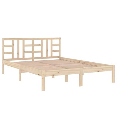 vidaXL Bed Frame without Mattress 135x190 cm Double Solid Wood