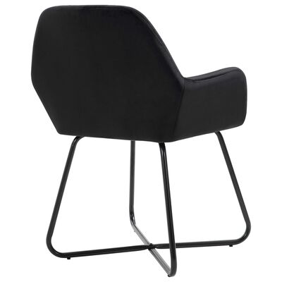 vidaXL Dining Chairs 2 pcs Black Velvet