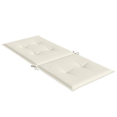 vidaXL Highback Chair Cushions 4 pcs Melange Cream 120x50x4 cm Fabric