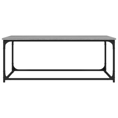 vidaXL Coffee Table Grey Sonoma 102x50x40 cm Engineered Wood and Iron