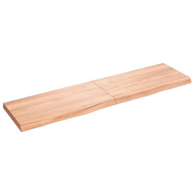 vidaXL Bathroom Countertop Light Brown 120x30x(2-4)cm Treated Solid Wood
