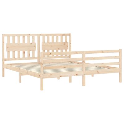 vidaXL Bed Frame without Mattress Super King Size Solid Wood