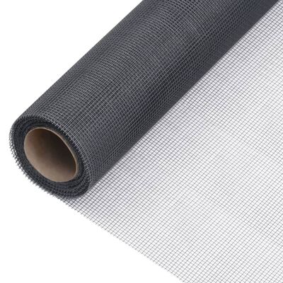 vidaXL Mesh Screen Fiberglass 112x500 cm Grey