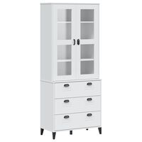 vidaXL Highboard VIKEN White 80x40x190 cm Solid Wood Pine