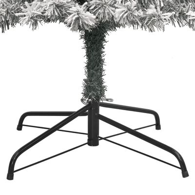 vidaXL Slim Christmas Tree with Stand and Flocked Snow 300 cm PVC