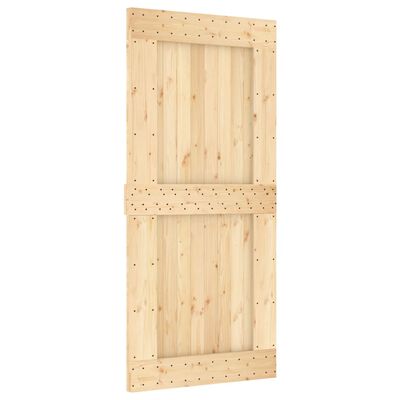 vidaXL Sliding Door with Hardware Set 95x210 cm Solid Wood Pine