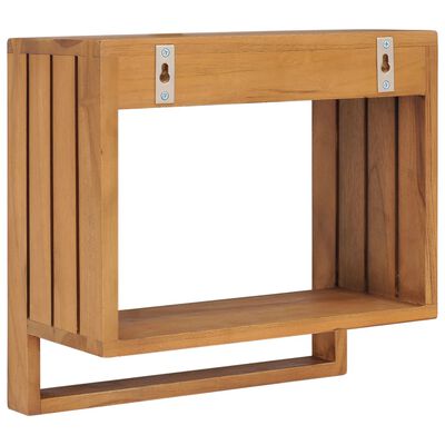 vidaXL Wall-mounted Towel Rack 35x20x35 cm Solid Teak Wood