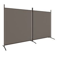 vidaXL 2-Panel Room Divider Anthracite 348x180 cm Fabric