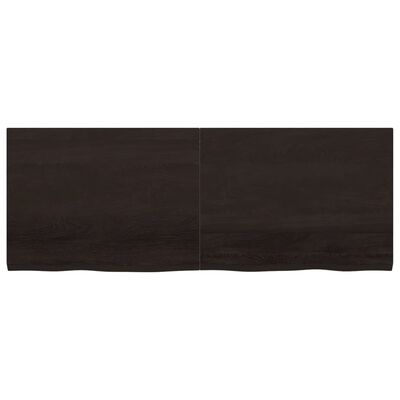 vidaXL Bathroom Countertop Dark Brown 160x60x(2-4) cm Treated Solid Wood