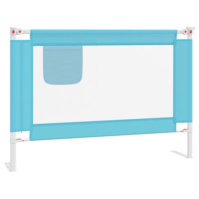 vidaXL Toddler Safety Bed Rail Blue 90x25 cm Fabric