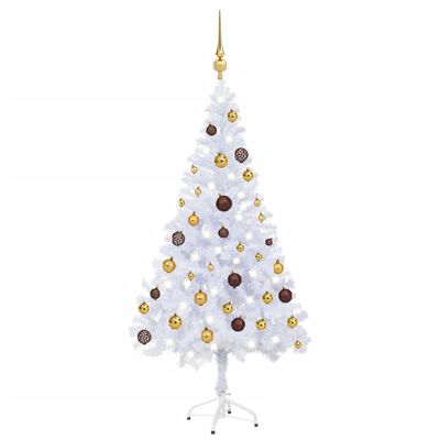 vidaXL Artificial Pre-lit Christmas Tree with Ball Set 120cm 230 Branches