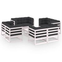 vidaXL 9 Piece Garden Lounge Set with Cushions Solid Pinewood