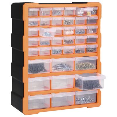 vidaXL Multi-drawer Organiser with 39 Drawers 38x16x47 cm