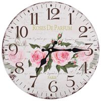 vidaXL Vintage Wall Clock Flower 30 cm