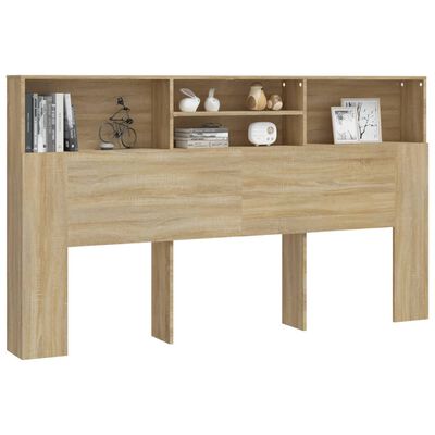 vidaXL Headboard Cabinet Sonoma Oak 180x19x103.5 cm