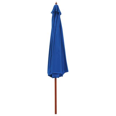 vidaXL Garden Parasol with Wooden Pole 350 cm Blue