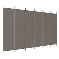 vidaXL 6-Panel Room Divider Anthracite 300x200 cm Fabric