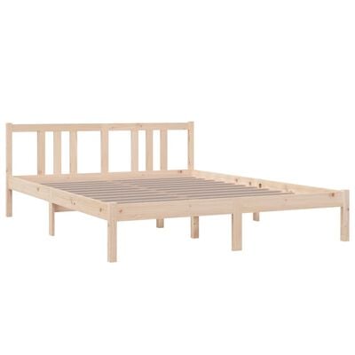 vidaXL Bed Frame without Mattress Solid Wood 150x200 cm King Size