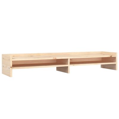 vidaXL Monitor Stand 100x24x16 cm Solid Wood Pine