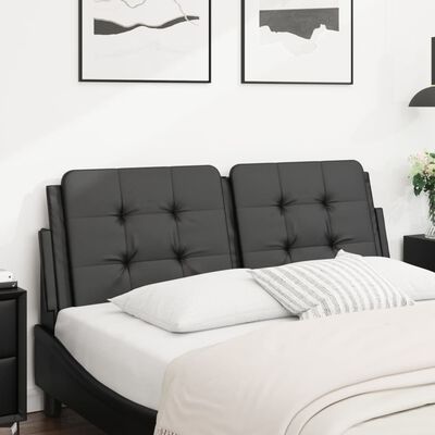 vidaXL Headboard Cushion Black 137 cm Double Faux Leather