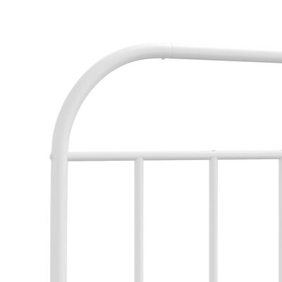 vidaXL Metal Headboard White 150 cm