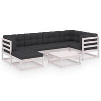 vidaXL 7 Piece Garden Lounge Set with Cushions Solid Pinewood