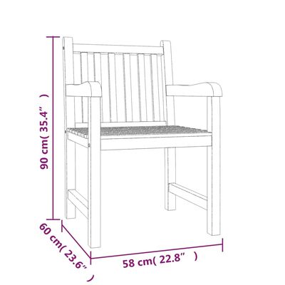 vidaXL 4 Piece Garden Dining Set Solid Wood Teak