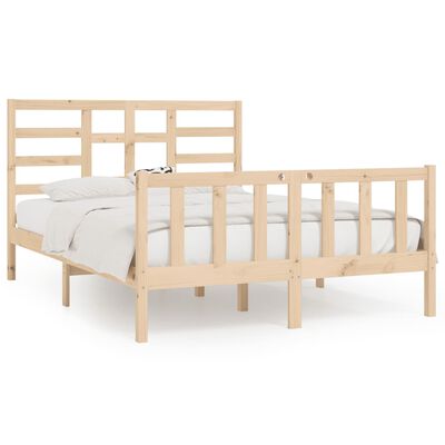 vidaXL Bed Frame without Mattress 150x200 cm King Size Solid Wood