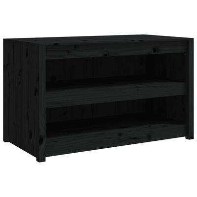 vidaXL Outdoor Kitchen Cabinet Black 106x55x64 cm Solid Wood Pine