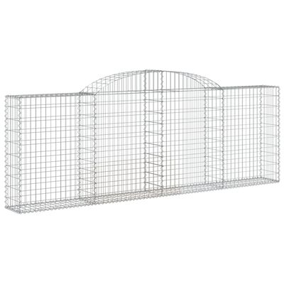 vidaXL Arched Gabion Baskets 10 pcs 300x30x100/120 cm Galvanised Iron