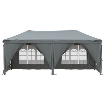 vidaXL Folding Party Tent with Sidewalls Anthracite 3x6 m