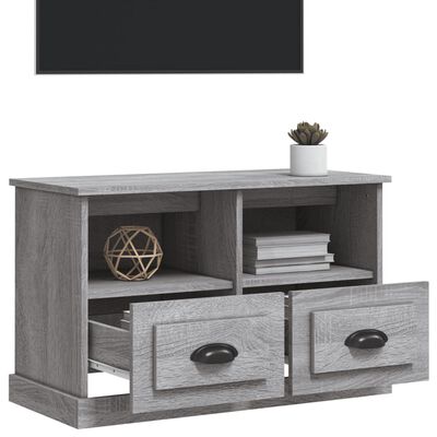 vidaXL TV Cabinet Grey Sonoma 80x35x50 cm Engineered Wood