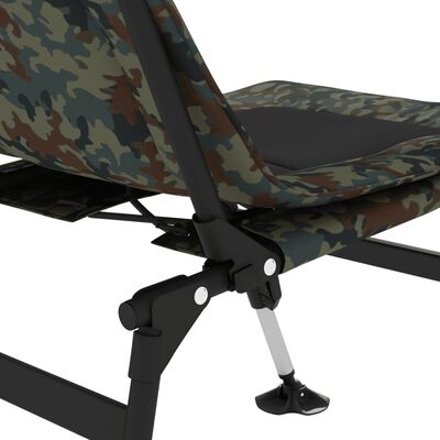 vidaXL Fishing Chair with Adjustable Mud Legs Foldable Camouflage