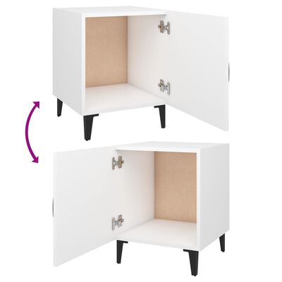 vidaXL Bedside Cabinets 2 pcs White Engineered Wood