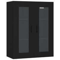 vidaXL Hanging Wall Cabinet Black 69.5x34x90 cm