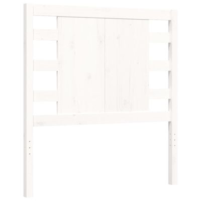 vidaXL Bed Frame without Mattress White Single Solid Wood Pine