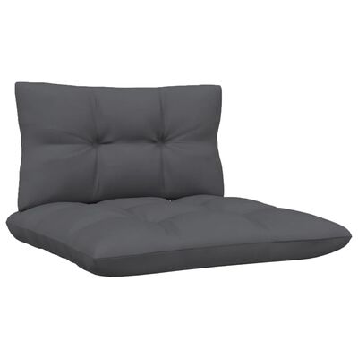 vidaXL 5 Piece Garden Lounge Set with Anthracite Cushions Pinewood