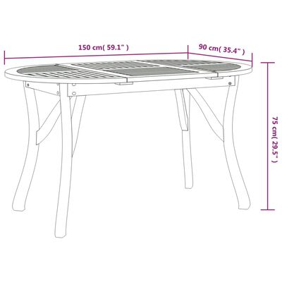 vidaXL 7 Piece Garden Dining Set Solid Wood Acacia