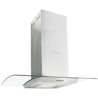 vidaXL Island Range Hood 90 cm Stainless Steel 756 m³/h LED