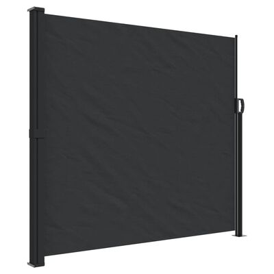 vidaXL Retractable Side Awning Black 180x600 cm