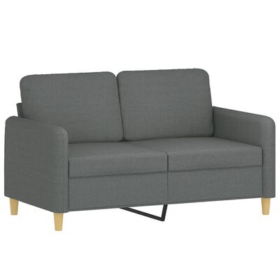 vidaXL 3 Piece Sofa Set with Cushions Dark Grey Fabric