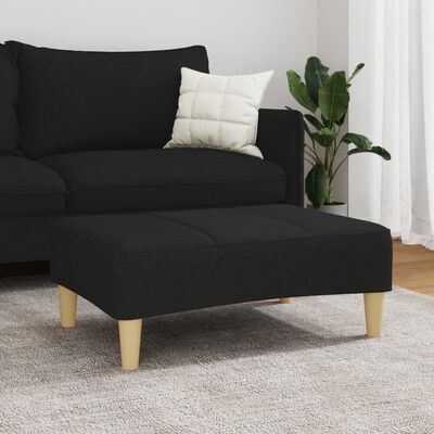 vidaXL Footstool Black 77x55x31 cm Fabric