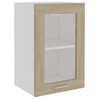 vidaXL Hanging Glass Cabinet Sonoma Oak 40x31x60 cm Engineered Wood