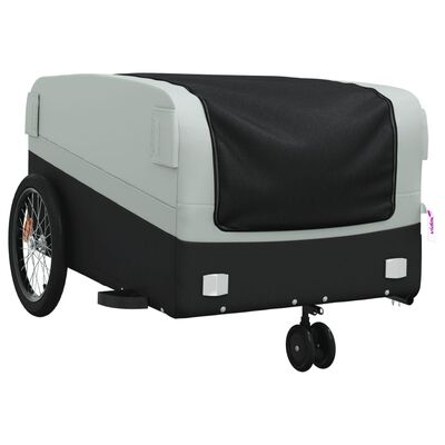 vidaXL Bike Trailer Black and Grey 45 kg Iron